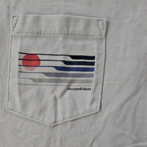Vineyard Vines Light Blue T-Shirt with Pocket. Size XXS - Picture 2 of 6